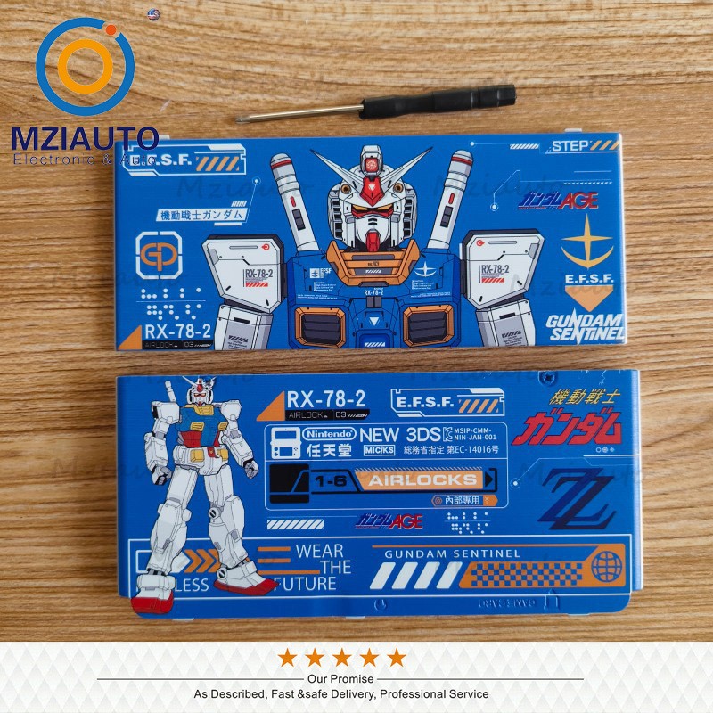 For 2015 Nintendo New 3DS Housing Shell Case Faceplate Cover Gundam Themed Blue