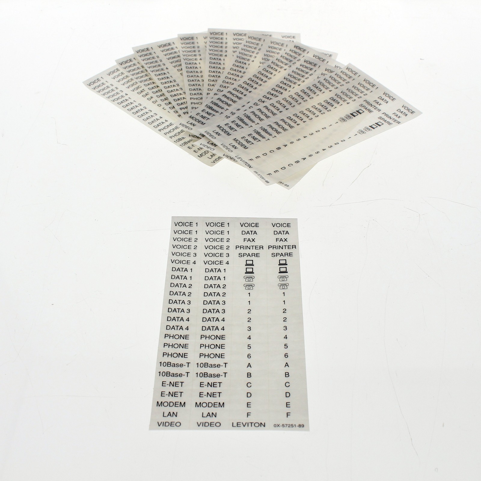 10pk Leviton 41080-LEB San #900 Data Code 9E29F0 Labels Set for Data Phone Voice