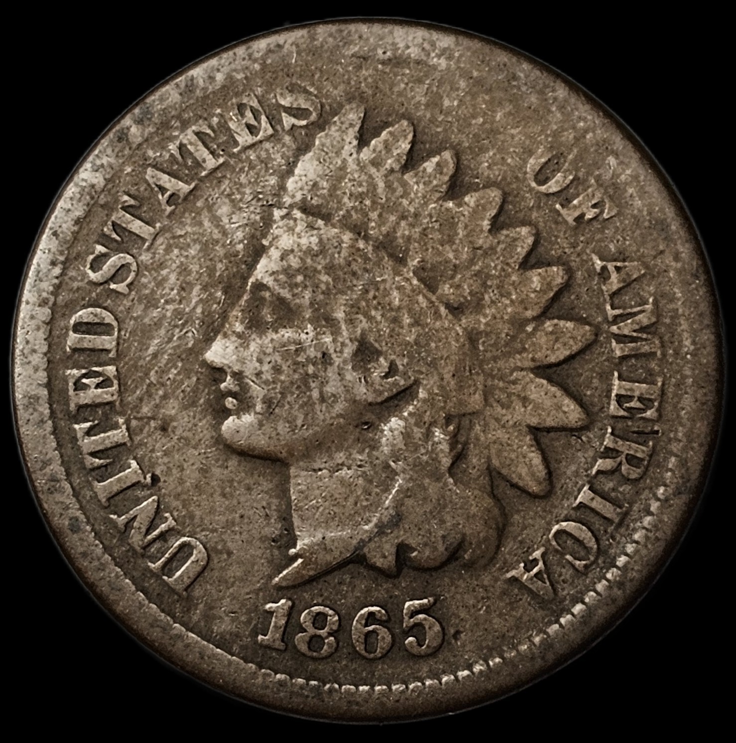 1865 INDIAN CENT GOOD FREE USA SHIPPING