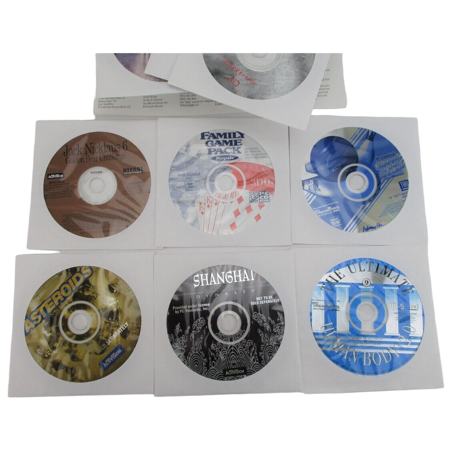 Vintage PC Software Pack Windows Games Info CD 15 different Software CDs 1999