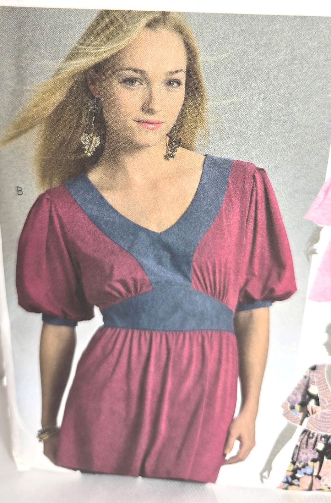 Pullover Top Pattern McCall's M5408 AX5 Uncut Loose Fitting Size 4 To 12