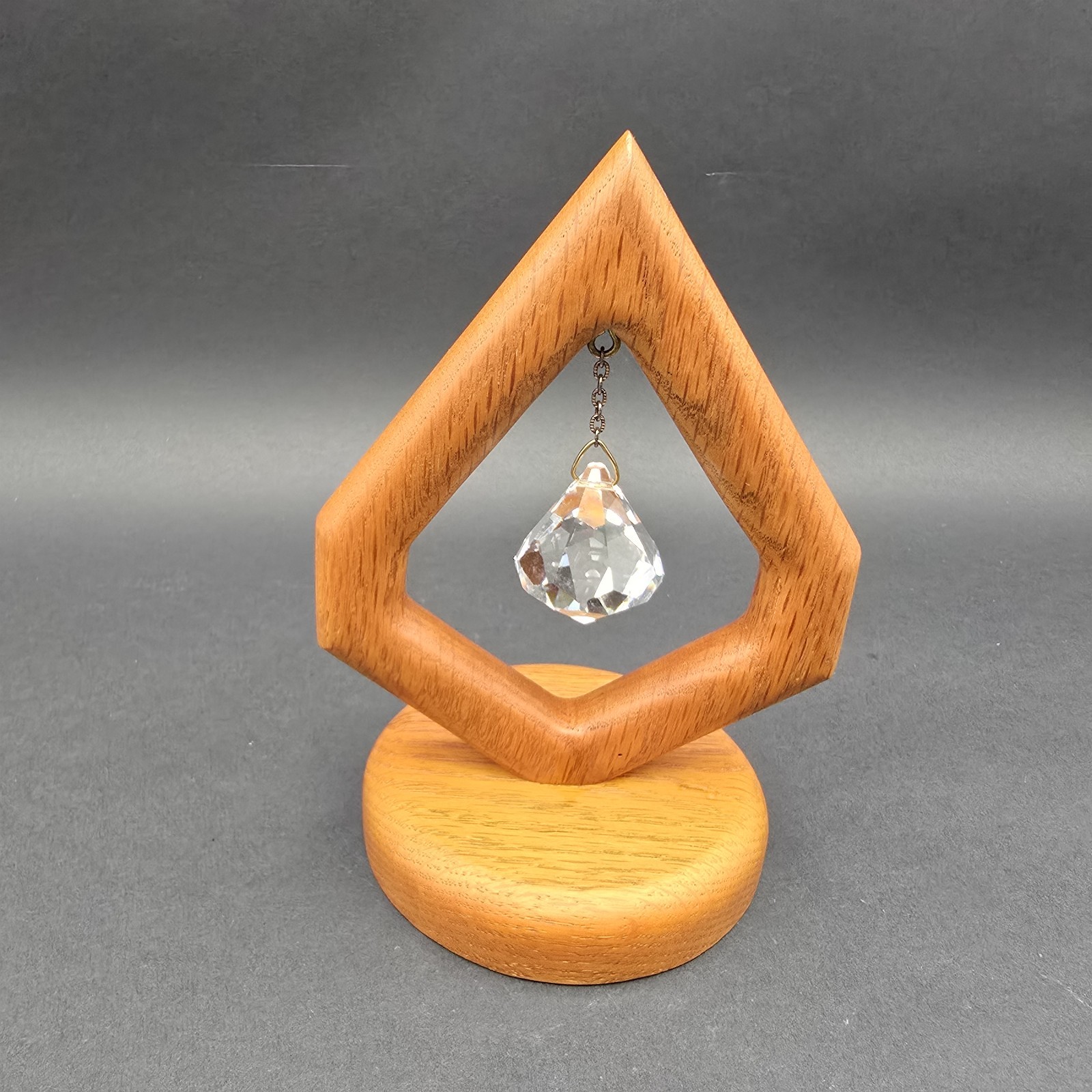 Wood And Crystal Pedant Suncatcher Ashton Originals Handmade 6.5"