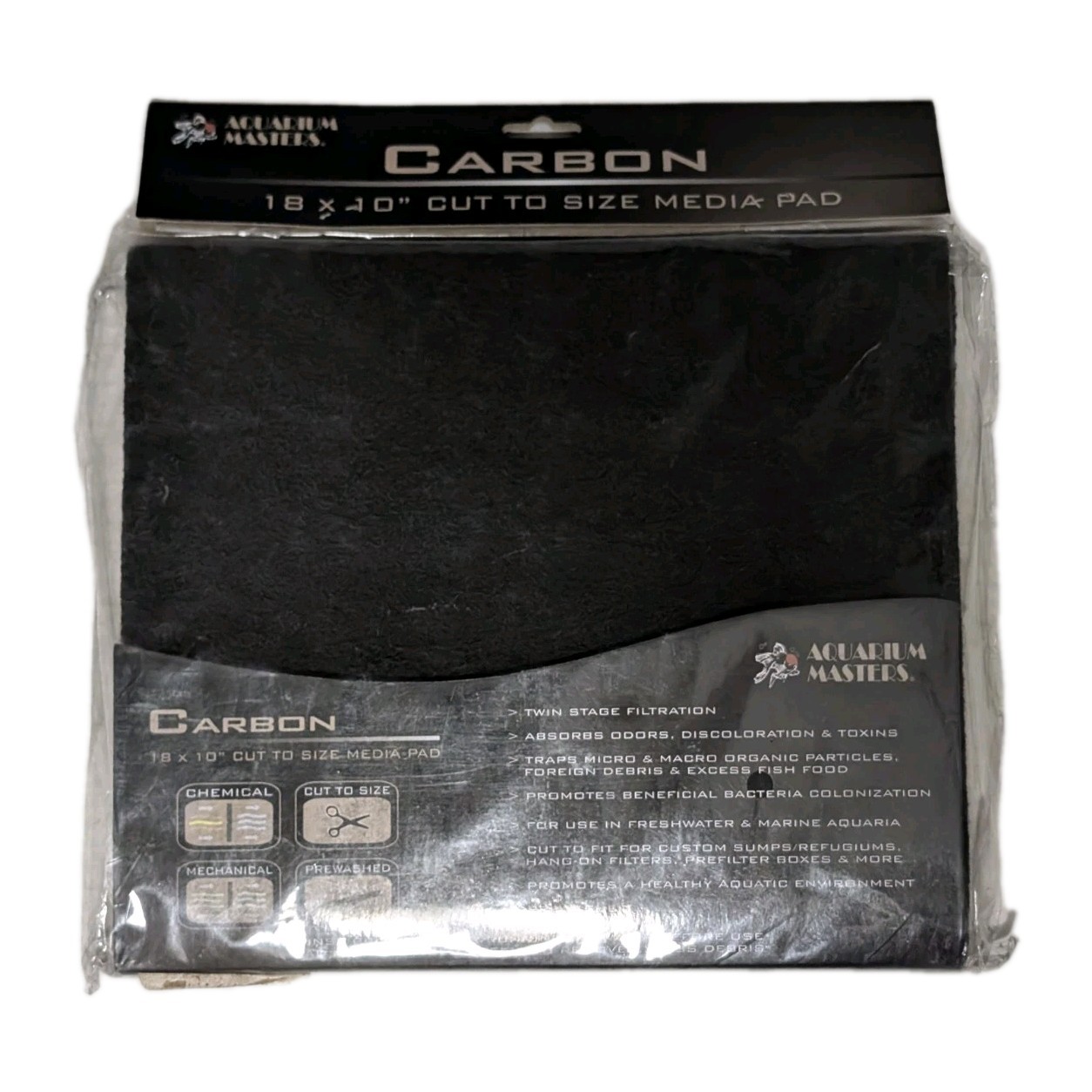 Aquarium masters cut super activated carbon pad 18"x10"