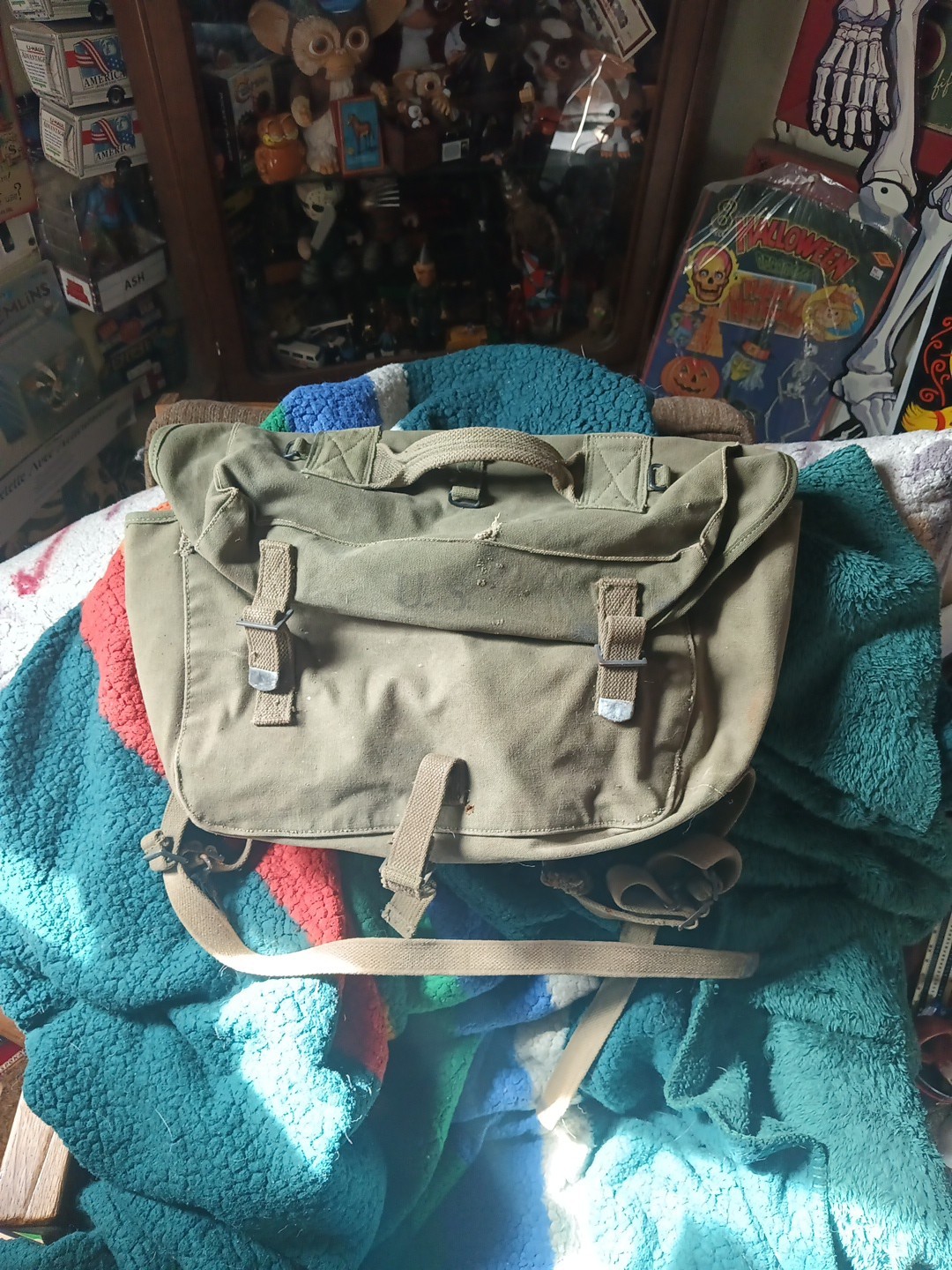 Vintage US Military Canvas Backpack Field Pack 1945 WW2