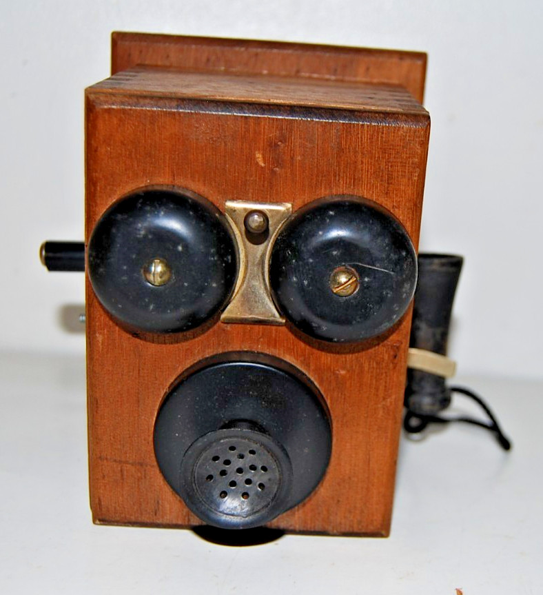 Vintage Pencil Sharpener Telephone Miniature Antique Wall Phone 6" (ST SHELF)