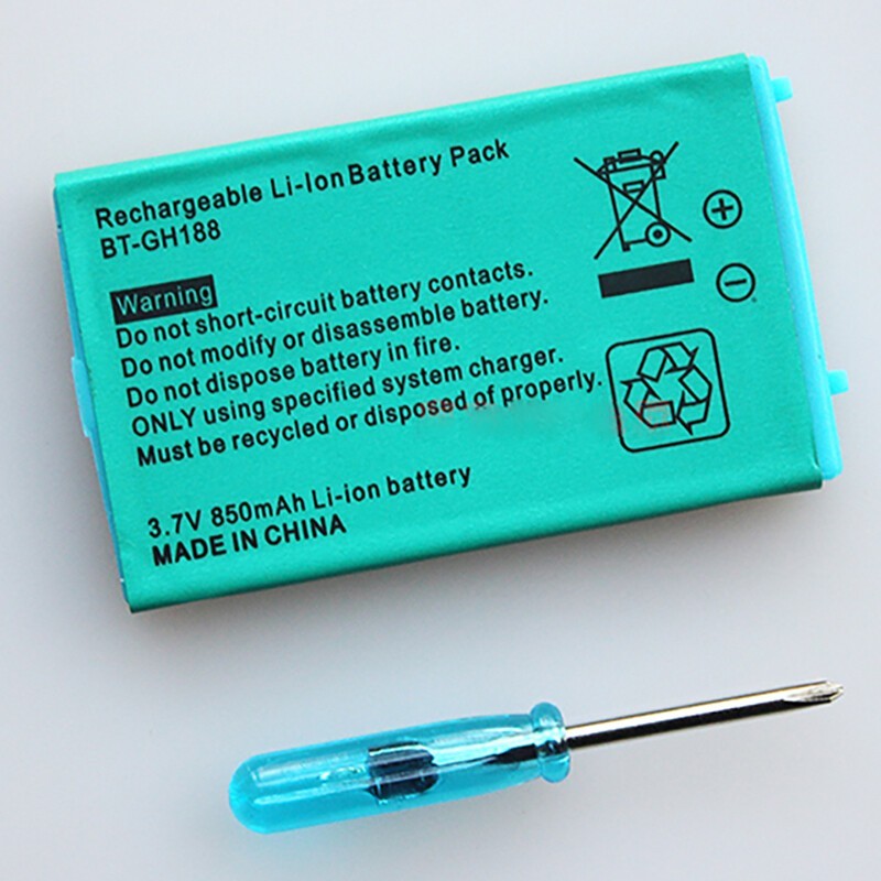 New Rechargeable Battery For Nintendo Game Boy Advance SP Systems + Screwdriver