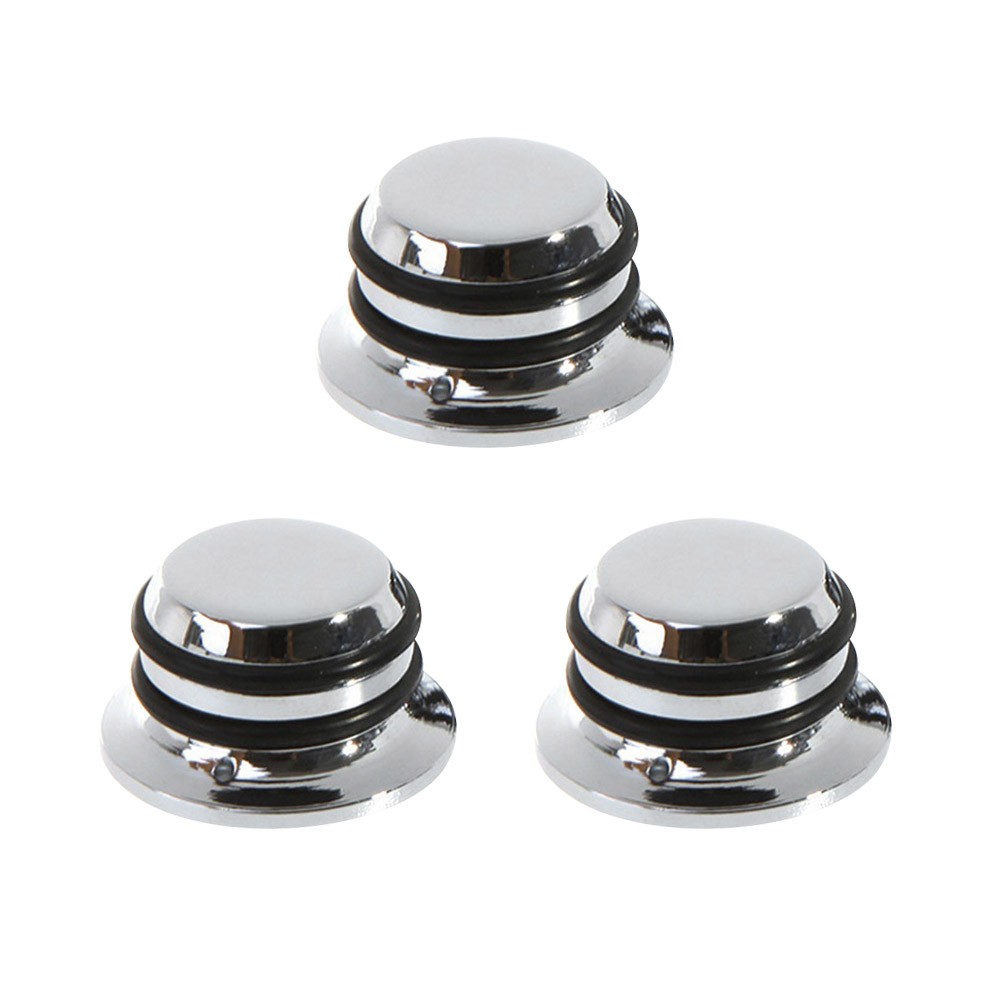 3pcs Metal Guitar Volume Control Knob Bass Push-on Straw Hat for Guitar Bass