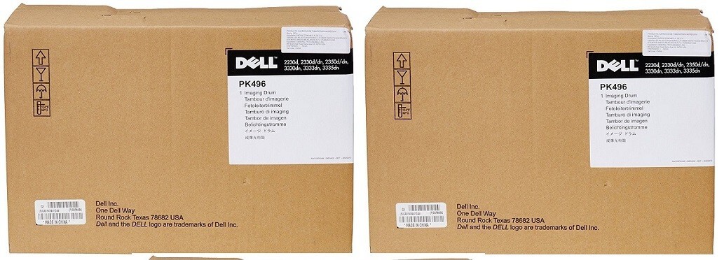 2 NEW Genuine Dell PK496 Imaging Drums 2230d 2330dn 3330dn 3333dn 3335dn OPEN BX