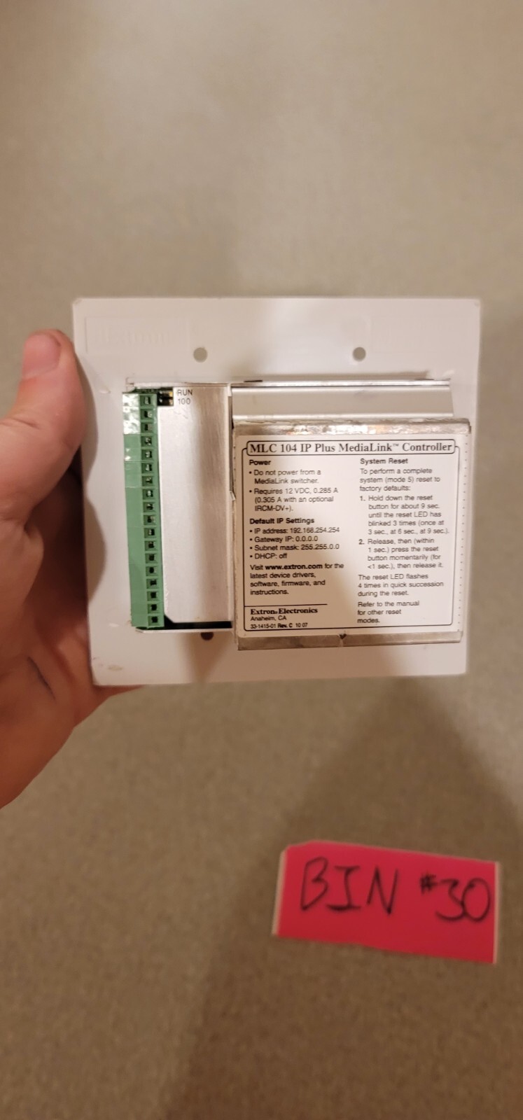 Extron Electronics MLC 104 IP Plus MediaLink Button Controller