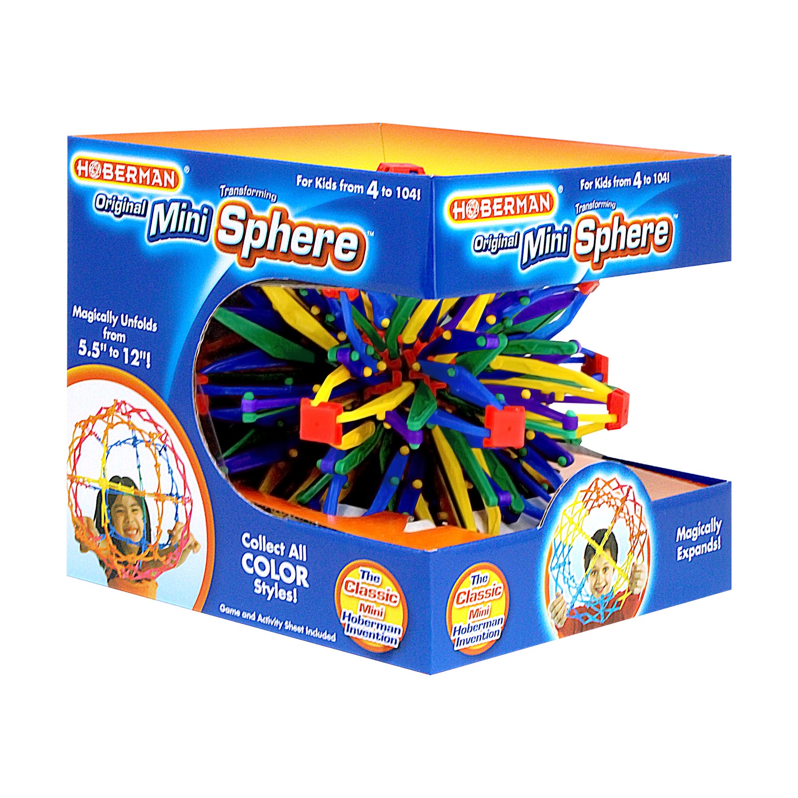 New - Hoberman Mini Sphere - Rainbow - Ages 4+ | 1 player