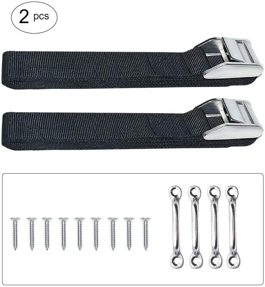 Battery Box Hold-Down Strap Kit - 2x 78'' Nylon Straps & Stainless Steel