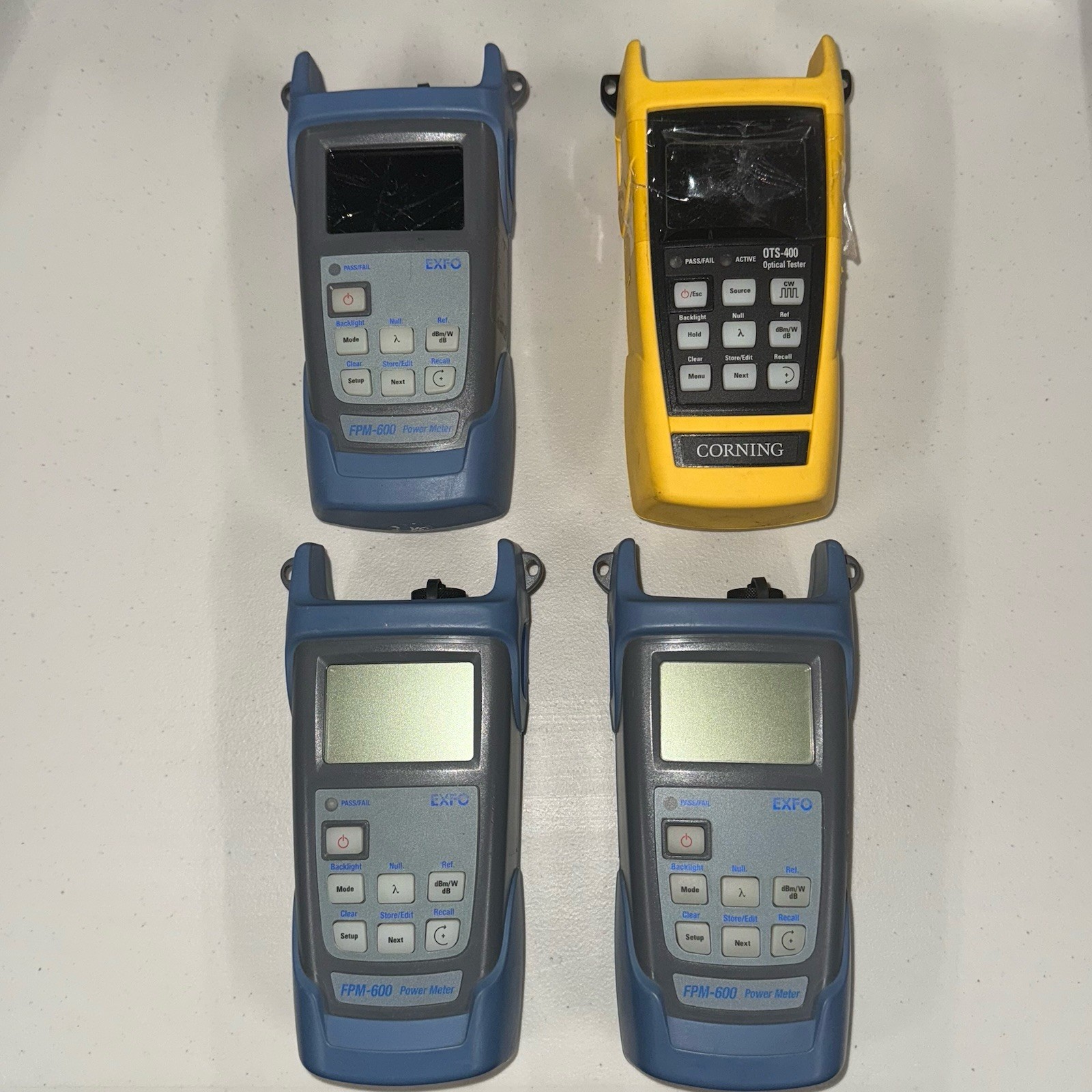 Log Of 4 Exfo FPM-600 SM Fiber Source & Power Meter
