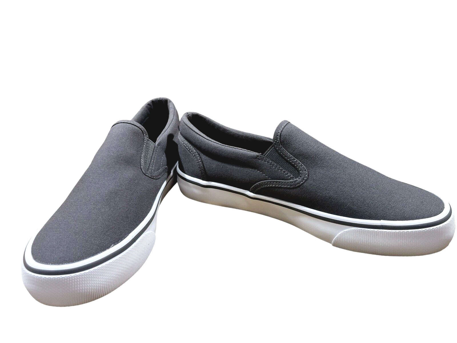 Lugz Men's Sammy Canvas Slip-On Sneakers Size 7.5 Grey Comfy Casual Shoes-NEW