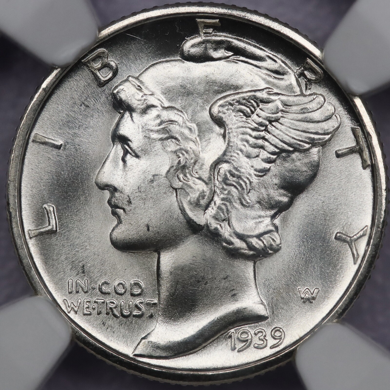 1939-D 10c Mercury Dime - NGC MS 67+ FB