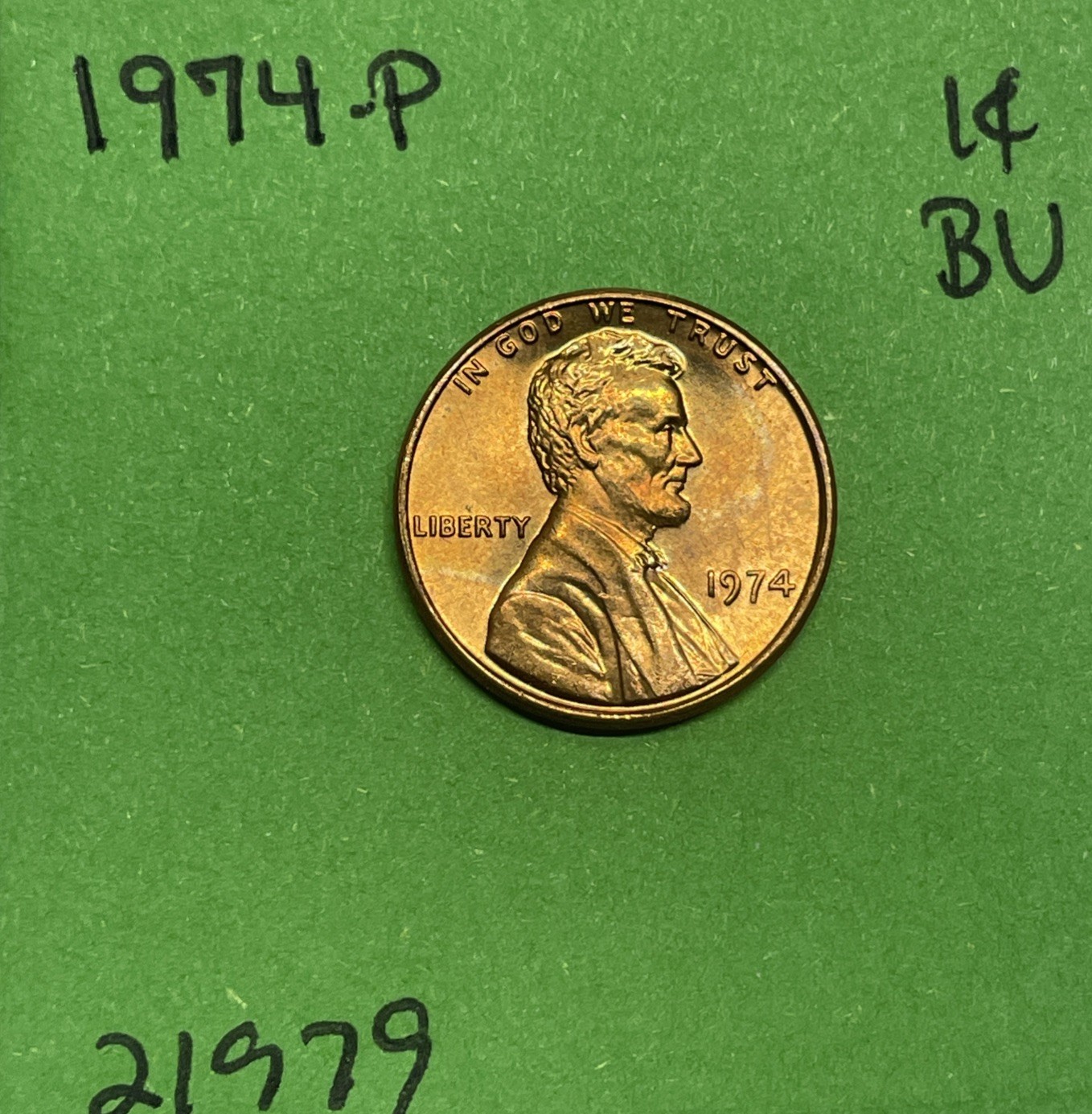 1974 Lincoln Memorial Cent / Penny 1c BU Uncirculated Coin See Pictures