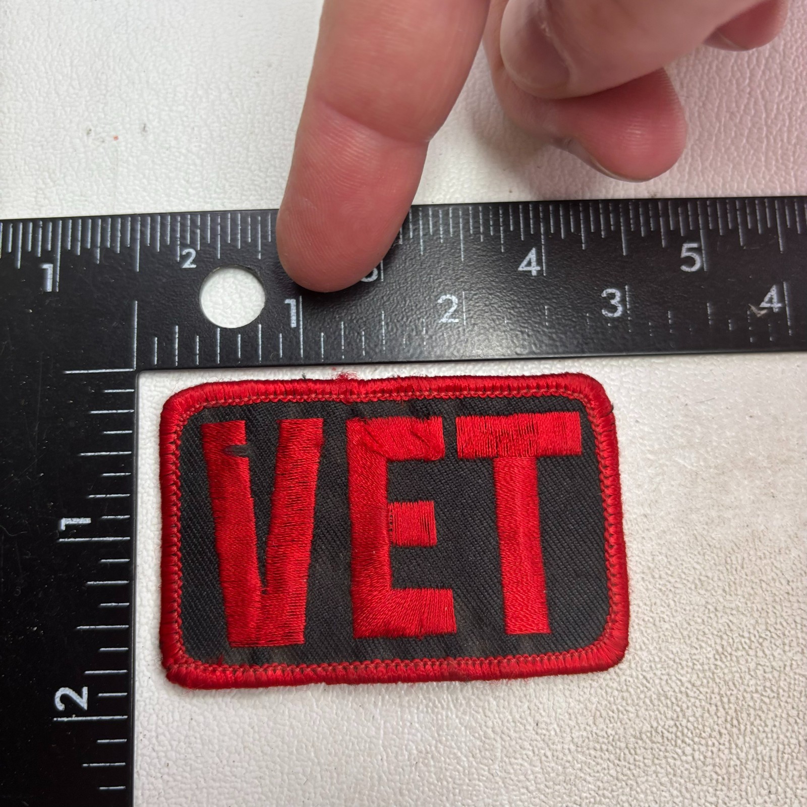 Kinda Rough Red Black VETERAN VET Army Navy Air Force Marine Patch Military 651F