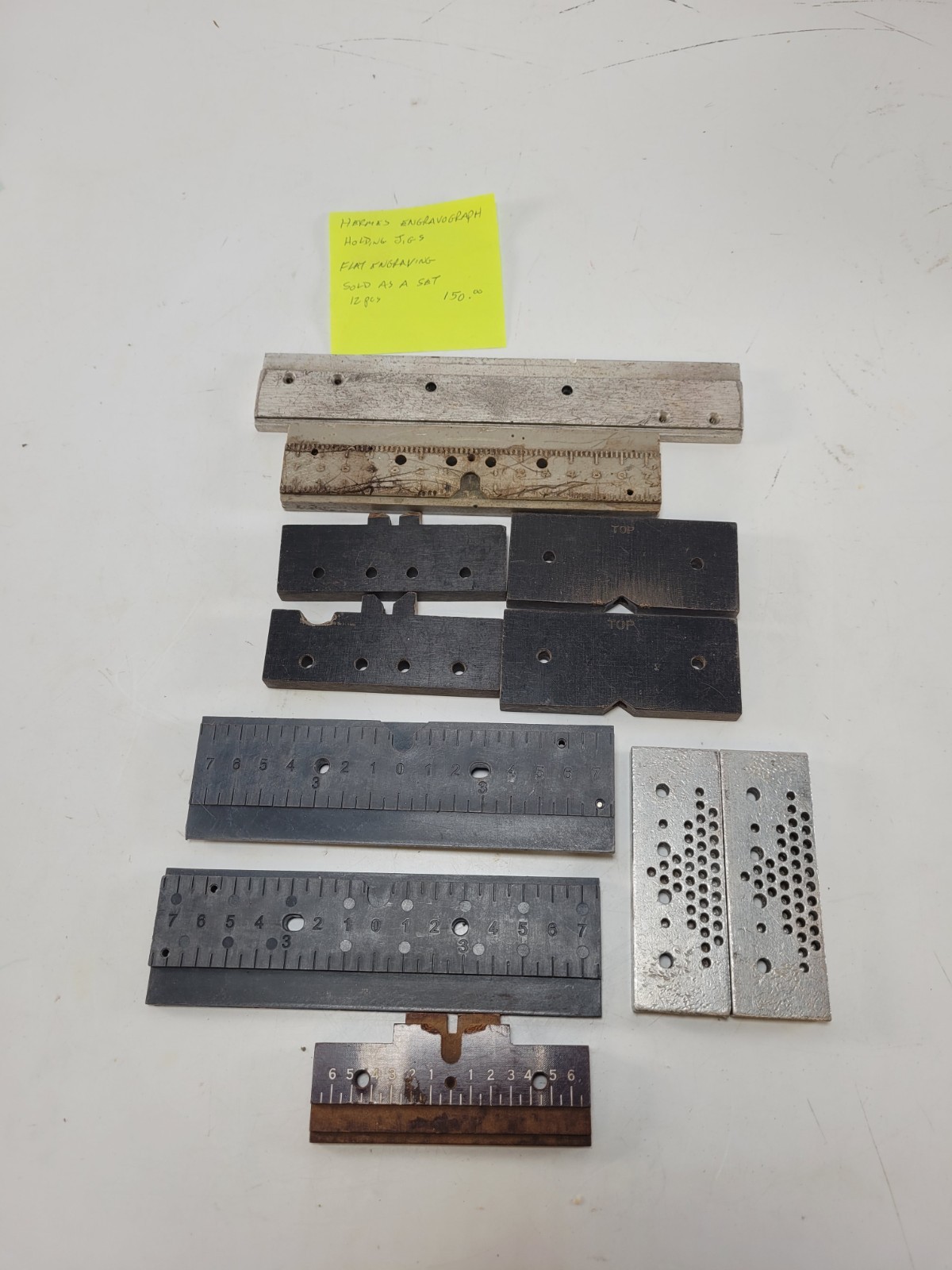 Hermes Engravograph Flat Engraving Holding Jigs Set 12 Pcs Industrial Parts