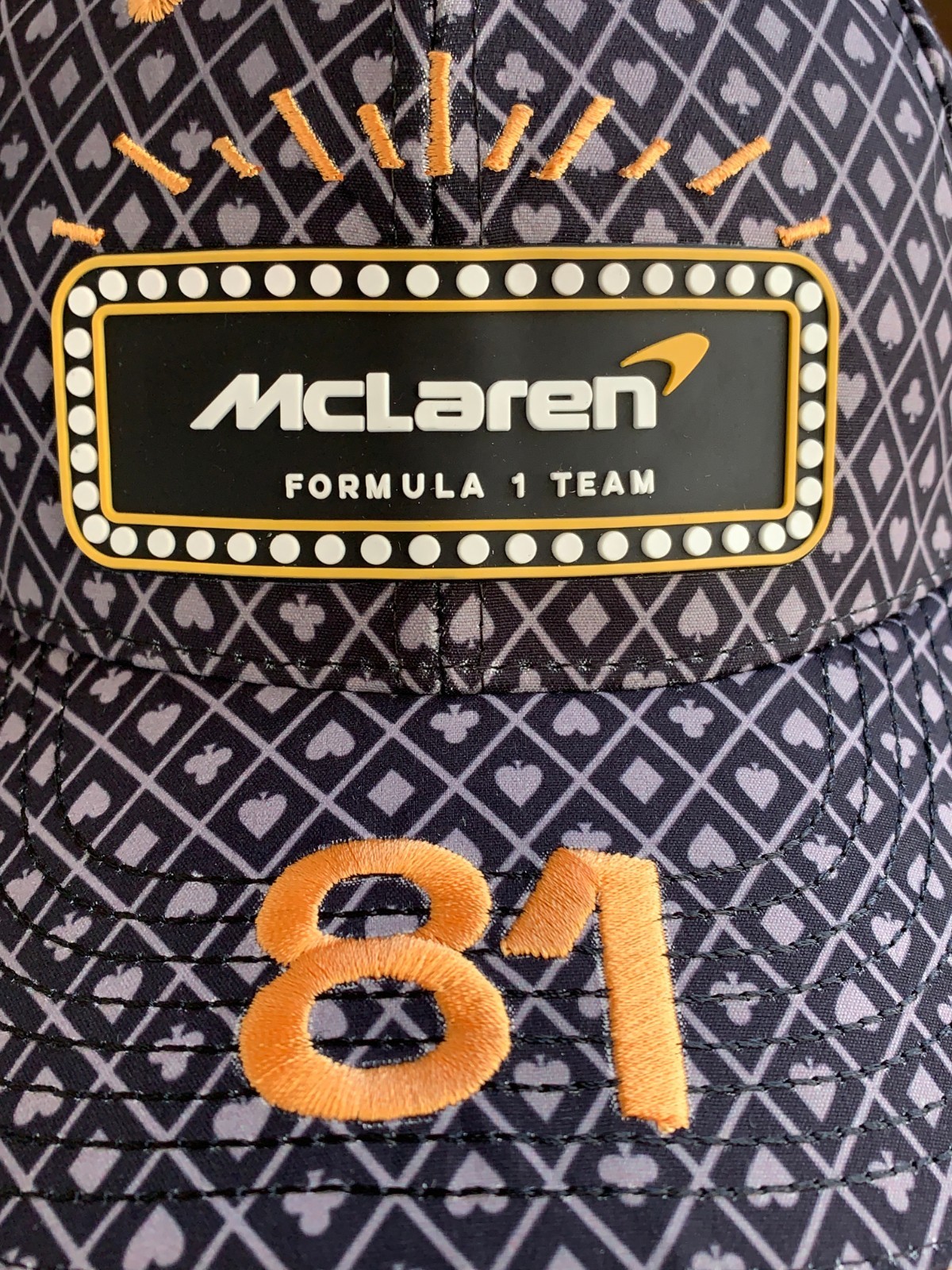 2025 Las Vegas Grand Prix Black McLaren F1 Racing Piastri 81 Cap; Factory 2nd