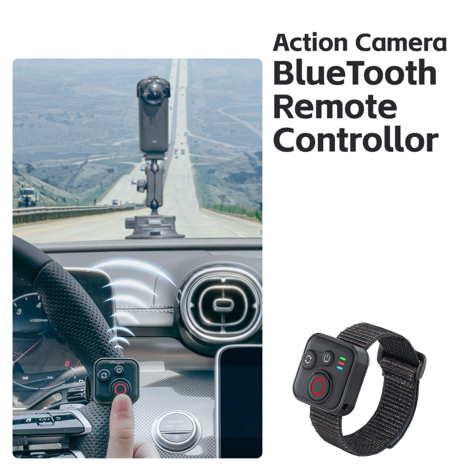 1PCS Portable Bluetooth Camera Remote Control Fast Charging for iPhone Wireless