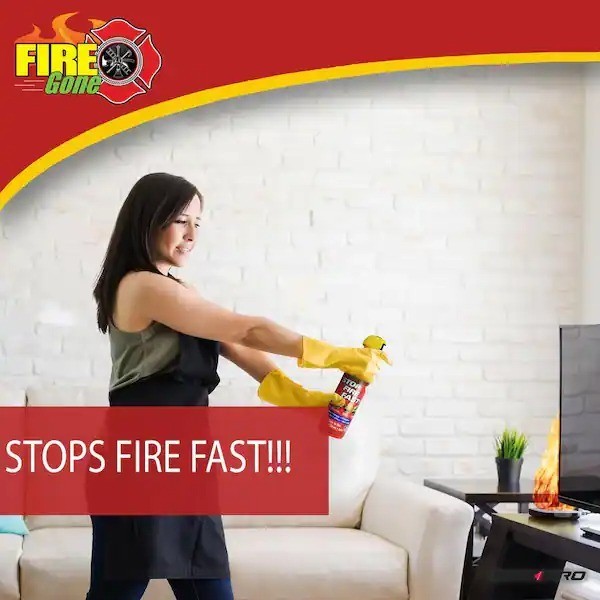 16 Oz. A:B:C Multiple Use Fire Extinguisher Spray Suppressant 2-Pack
