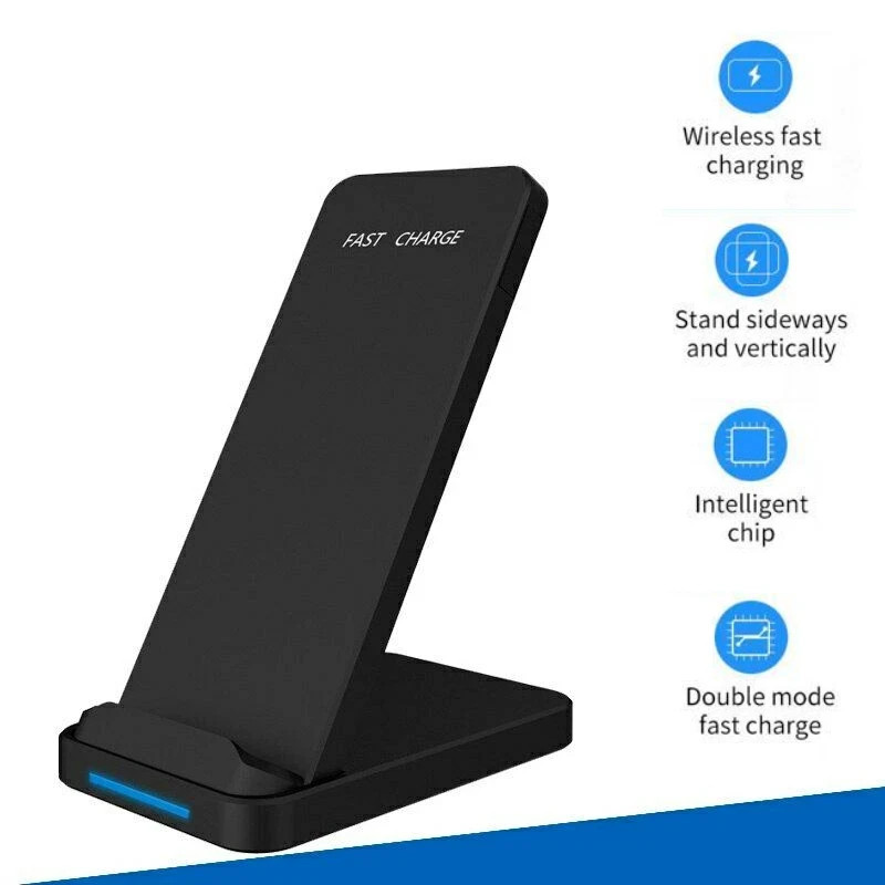 Wireless Fast Charger Charging Stand Dock For Samsung Galaxy iPhone Mobile