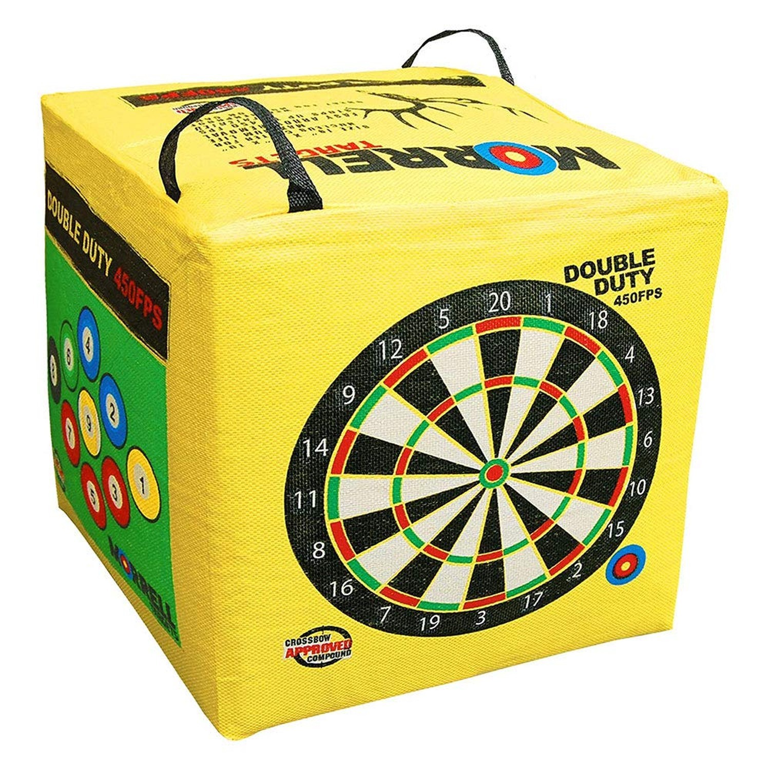 Morrell Double Duty 450 FPS Cube Field Point Archery Bag Target with Traditio...