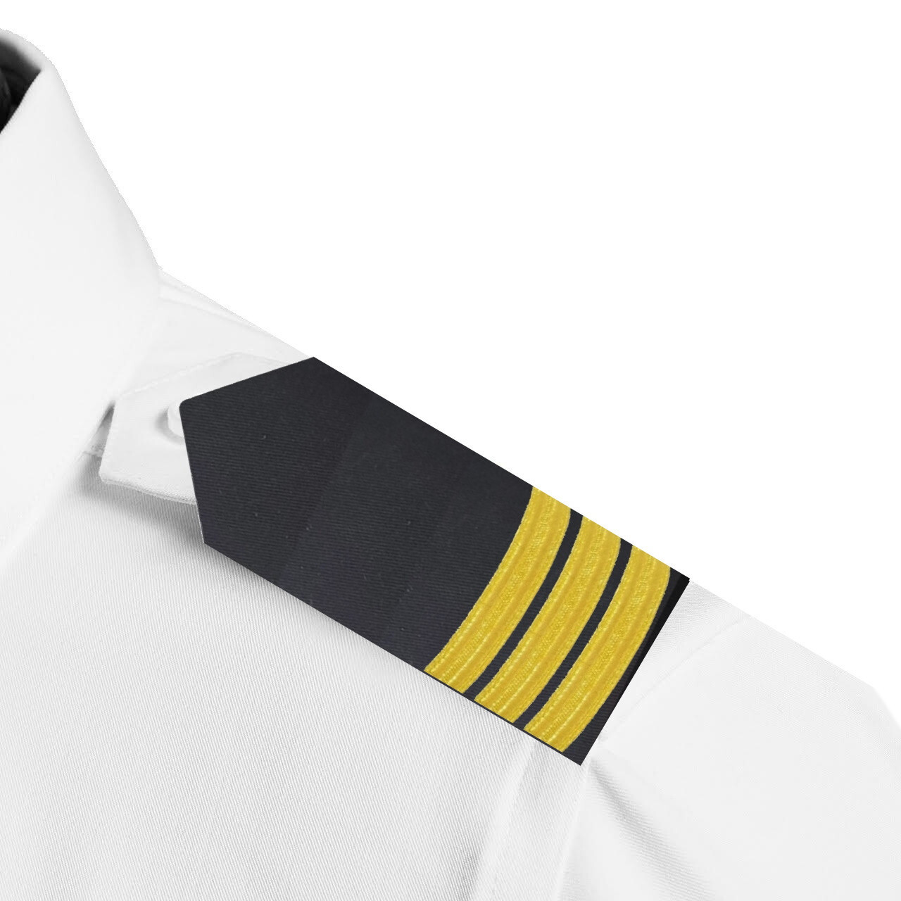 BuyStripes Uniform Hardboard Epaulets With Three Gold Bars