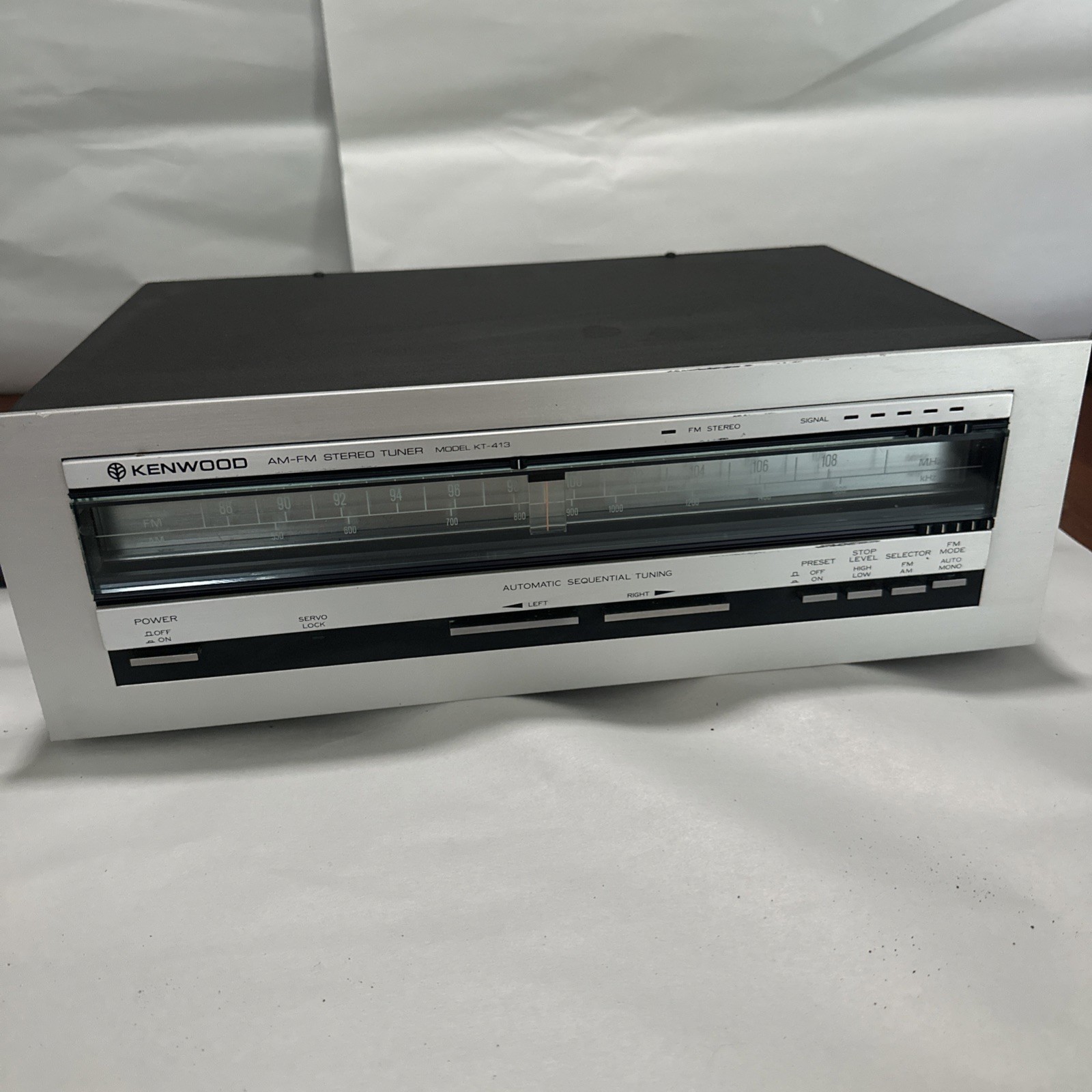 Kenwood KT-413 AM/FM Stereo Tuner Tested Working Vintage