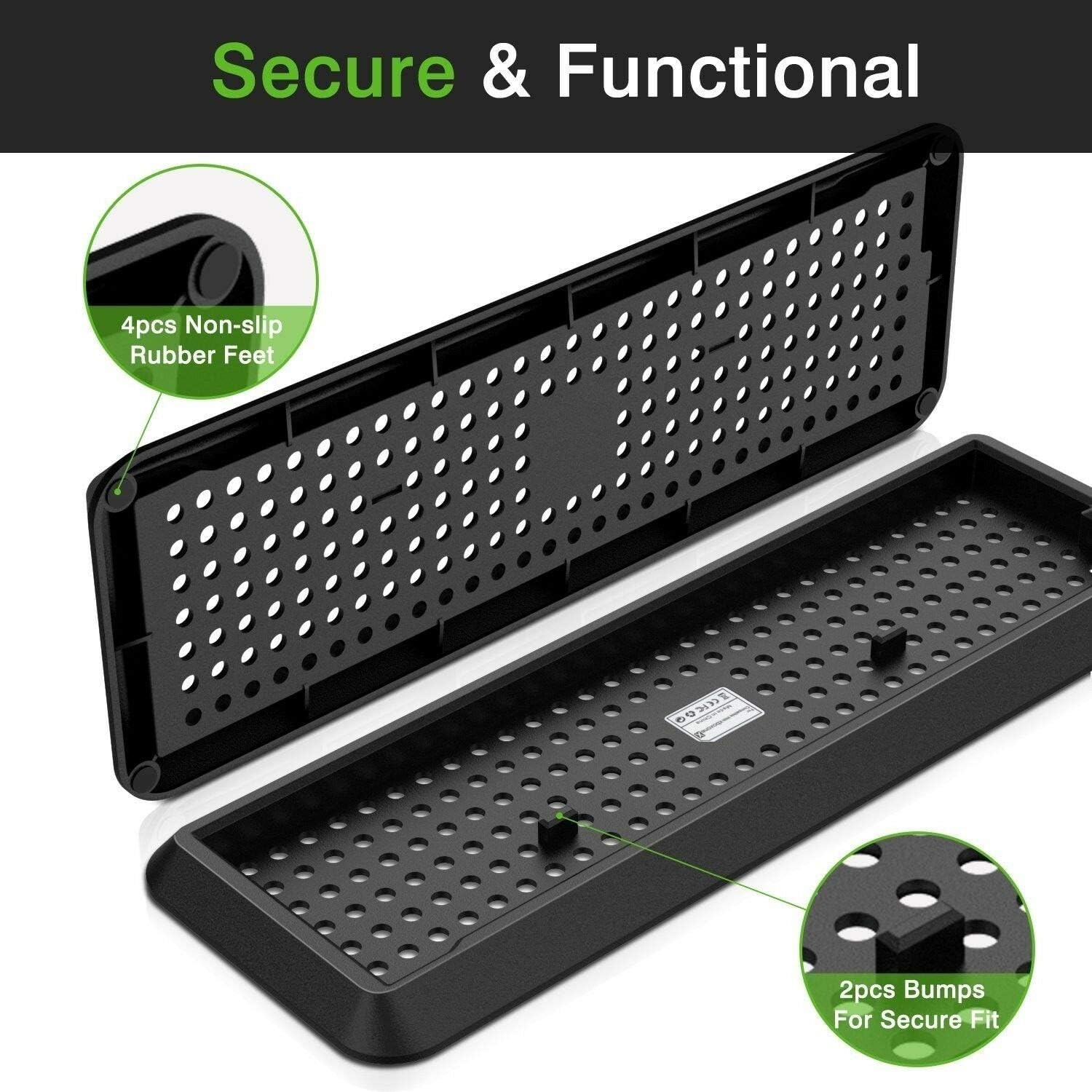 Space-Saving Vertical Cooling Stand for Xbox One X - Rubberized Finish
