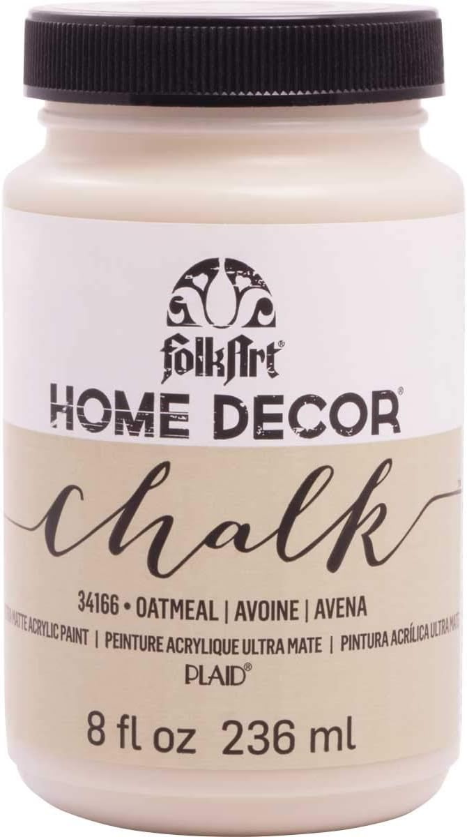 FolkArt Home Decor Chalk Furniture & Craft Paint 8 Fl Oz (Pack of 1), Oatmeal