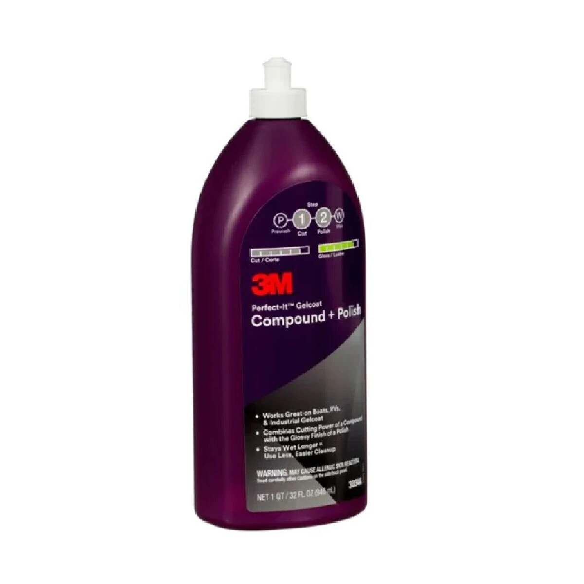 3M 30344 Perfect-It Gelcoat Compound with Polish - 32 oz