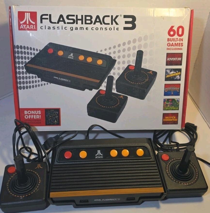 Genuine Atari Flashback 3 Classic with 60 Vintage Games Plug N Play *TESTED*