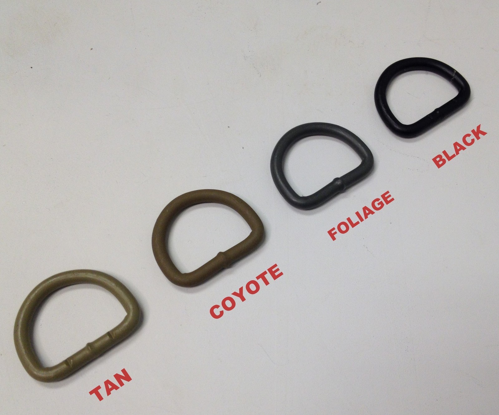 1 INCH USA MADE Dee Ring D Ring Webbing Sling - 8 Gauge - Tactical Colors