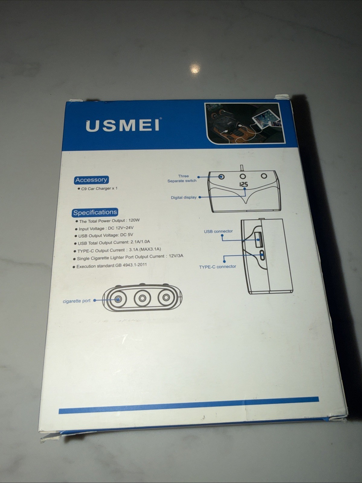 3 Port Cigarette Lighter Socket