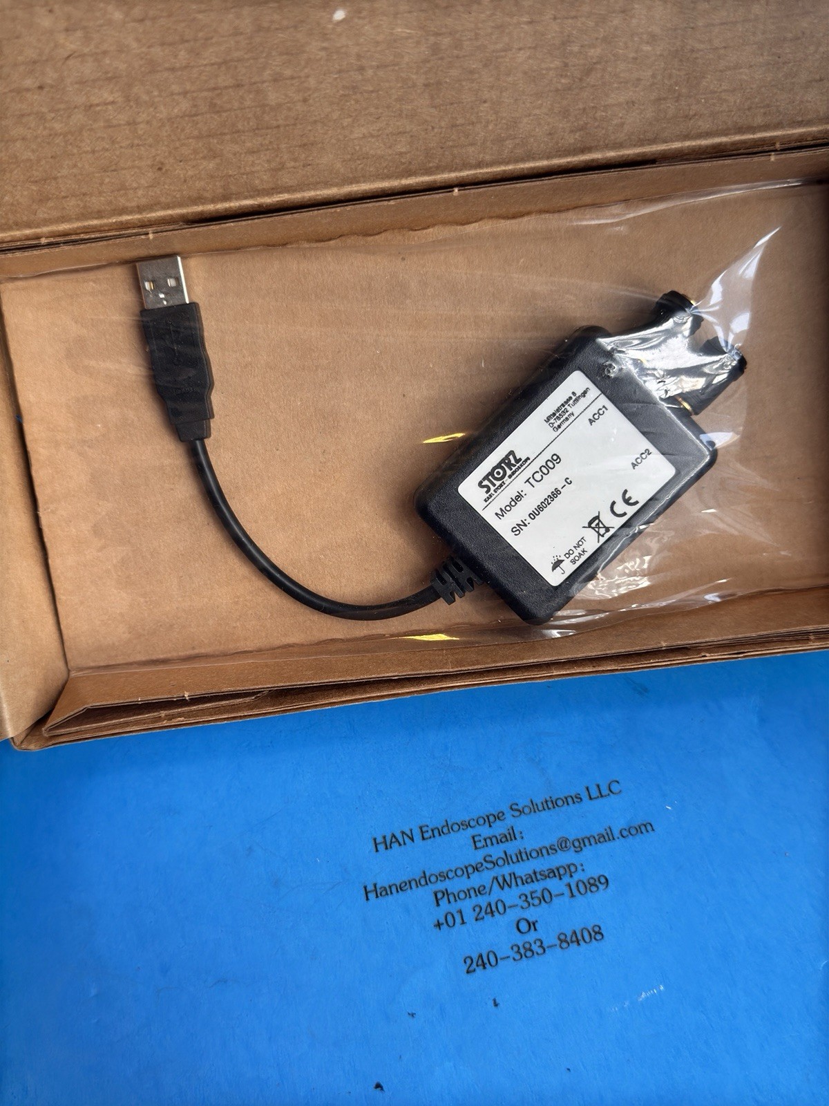 Karl Storz TC009 USB to ACC for AIDA Control Console Endoscopy