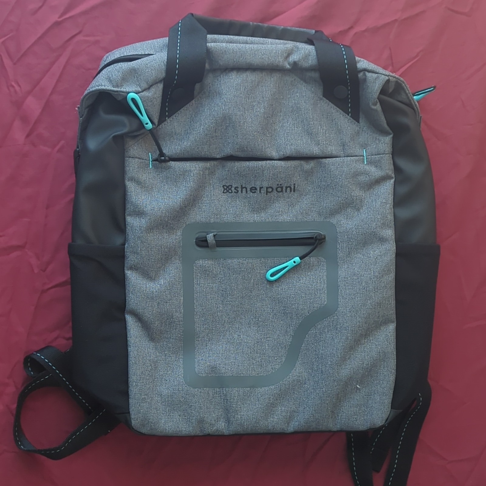Sherpani Gray/Black Hiking Backpack, Zipper Closure