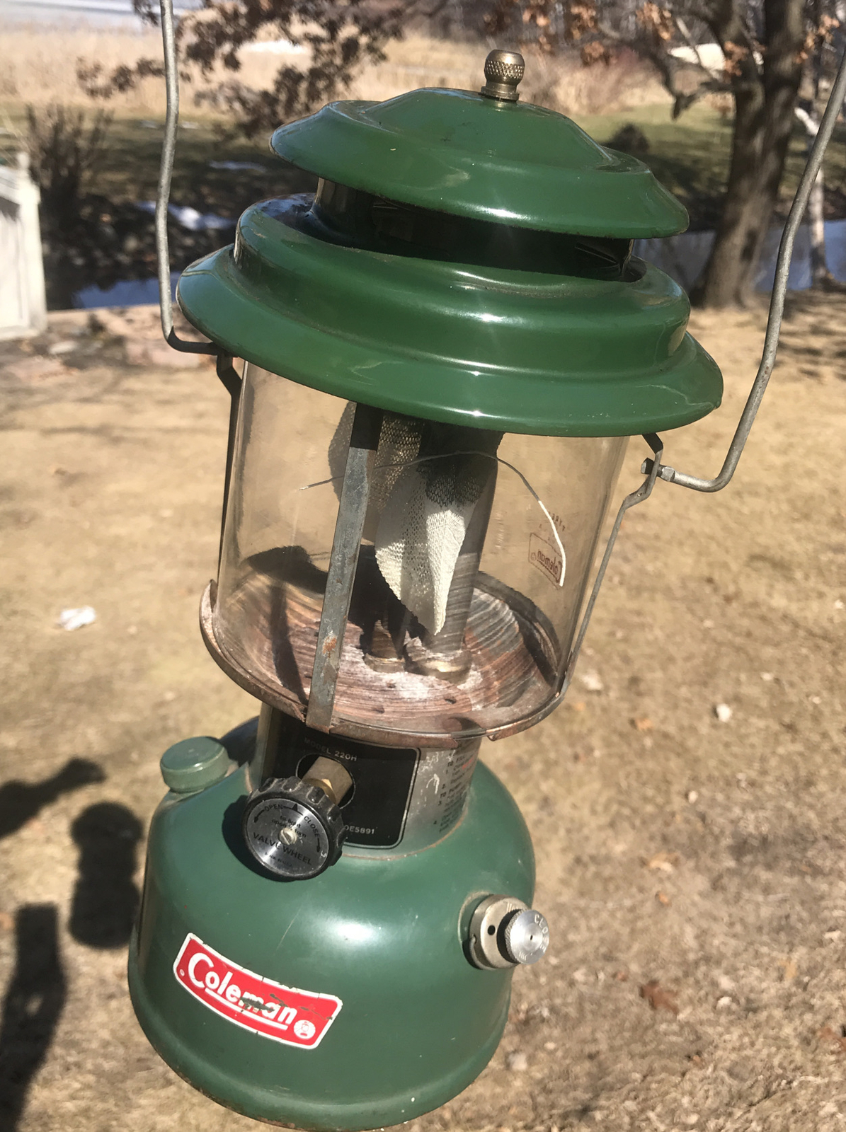 vintage COLEMAN 220H LANTERN 11/74 double mantle