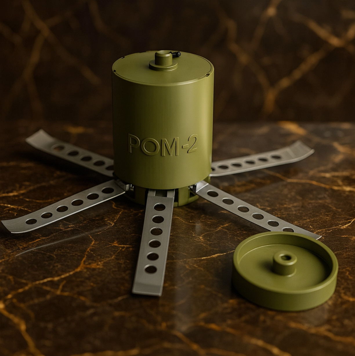POM-2 ПOM-2 Inert Anti-Personnel Mine Replica Kit - Fake Landmine Prop