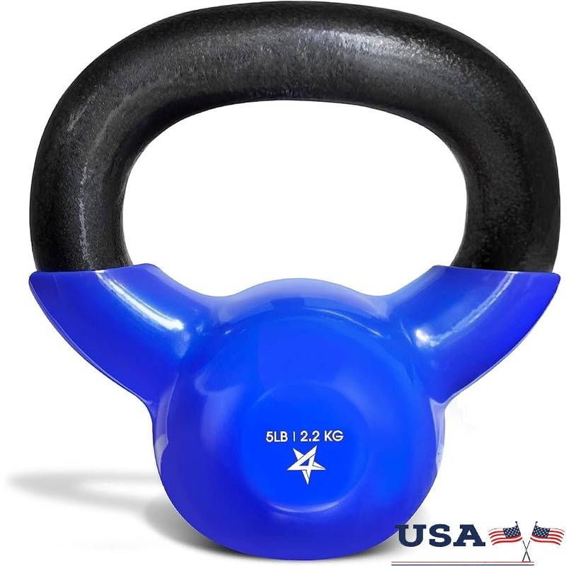 High Quality Cast Iron Kettlebell Flat Bottom Durable Handle Strength Training