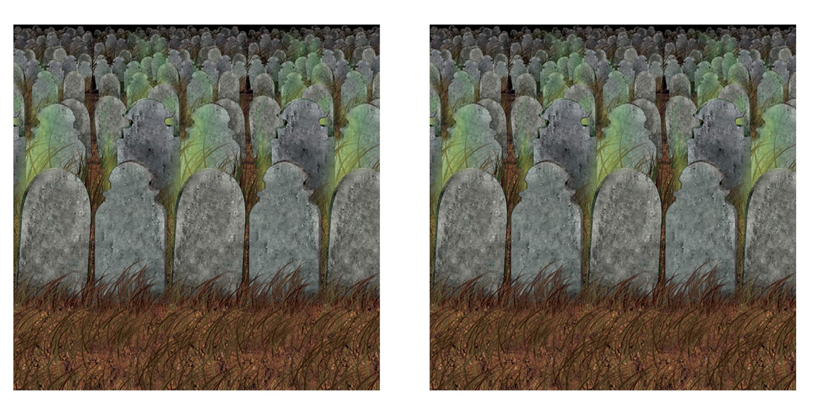 Beistle Graveyard 2 Printed Tombstone Cemetery Plastic Wall Coverings For