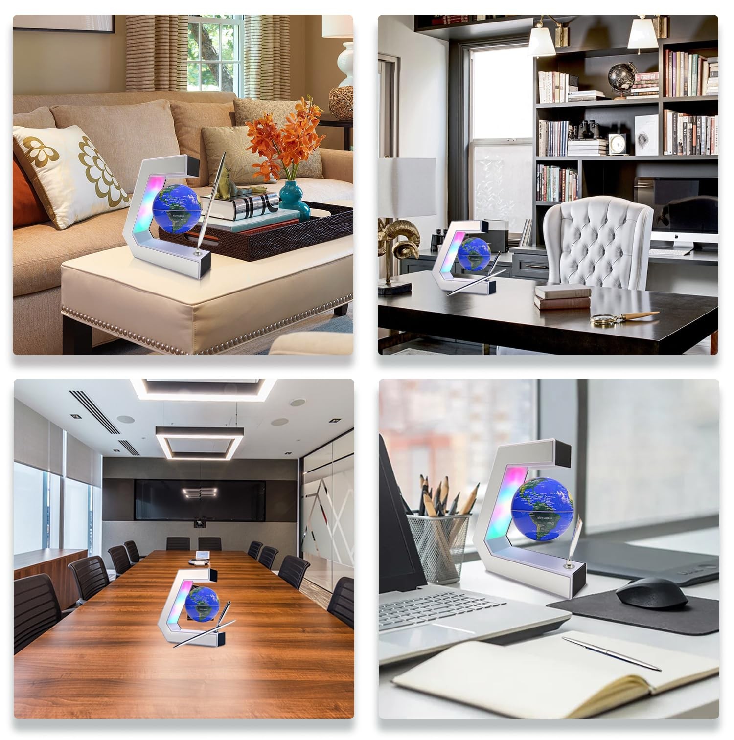 Flagest Magnetic Levitation Globe with LED Lights & Touch Control and Pen, Float