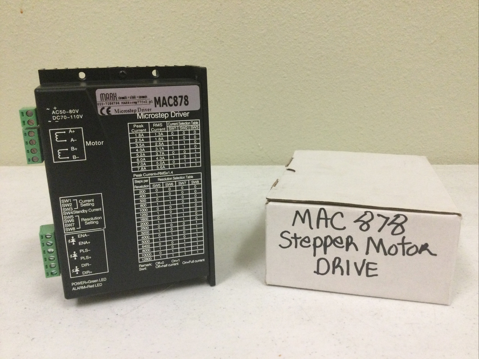 NEW, MARK MAC 878 MICROSTEP MOTOR DRIVER, 022–7286796, AC50-80V, DC70-110V