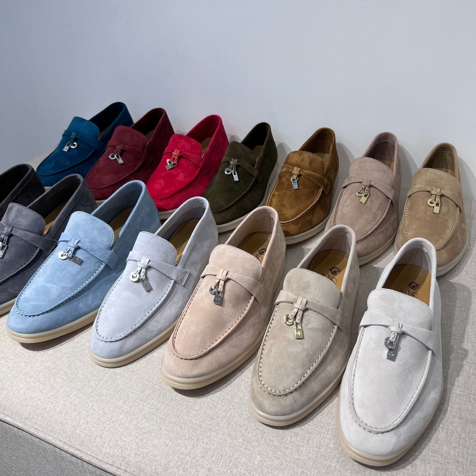 New 2026 Italian Style Womens Real Suede Leather Slip On Loafers Casual British
