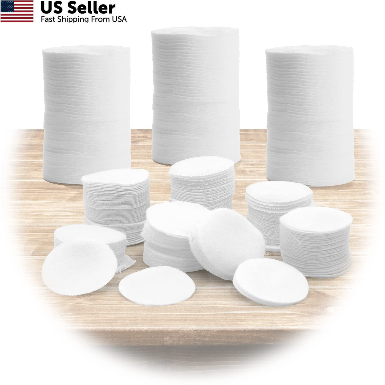 1000PCS Gun Cleaning Patches - 1 1/2" Round 4) 1 Round, White