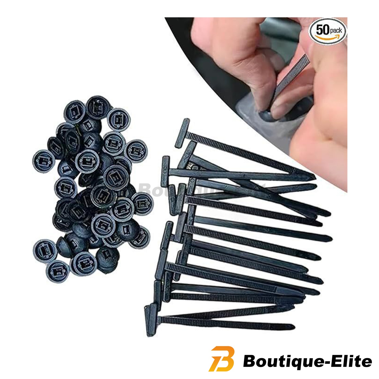 Nylon Cable Tie Buckle Heavy Duty Self-Locking Universal Nylon Zip Ties Holder+