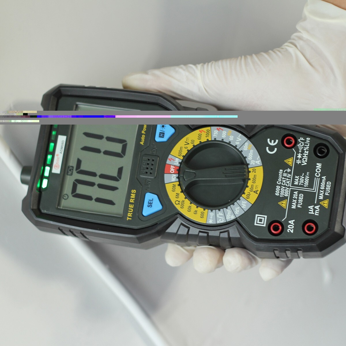 BSIDE ADM08D Multimeter LCD Screen Multi Functional With Test Lead USA