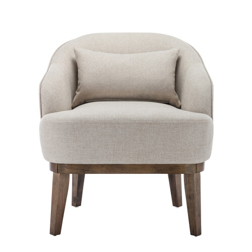 Modern Accent Chair Single Sofa Couch Upholstered Living Room Armchair w/ Pillow