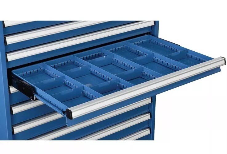 Dividers for 3"H Drawer of Modular Drawer Cabinet 36"Wx24"D Blue