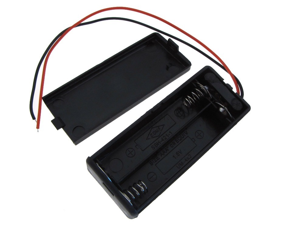 2*AAA Size Non-Rechargeable/Rechargeable Battery Holder Wire Leads w/Switch
