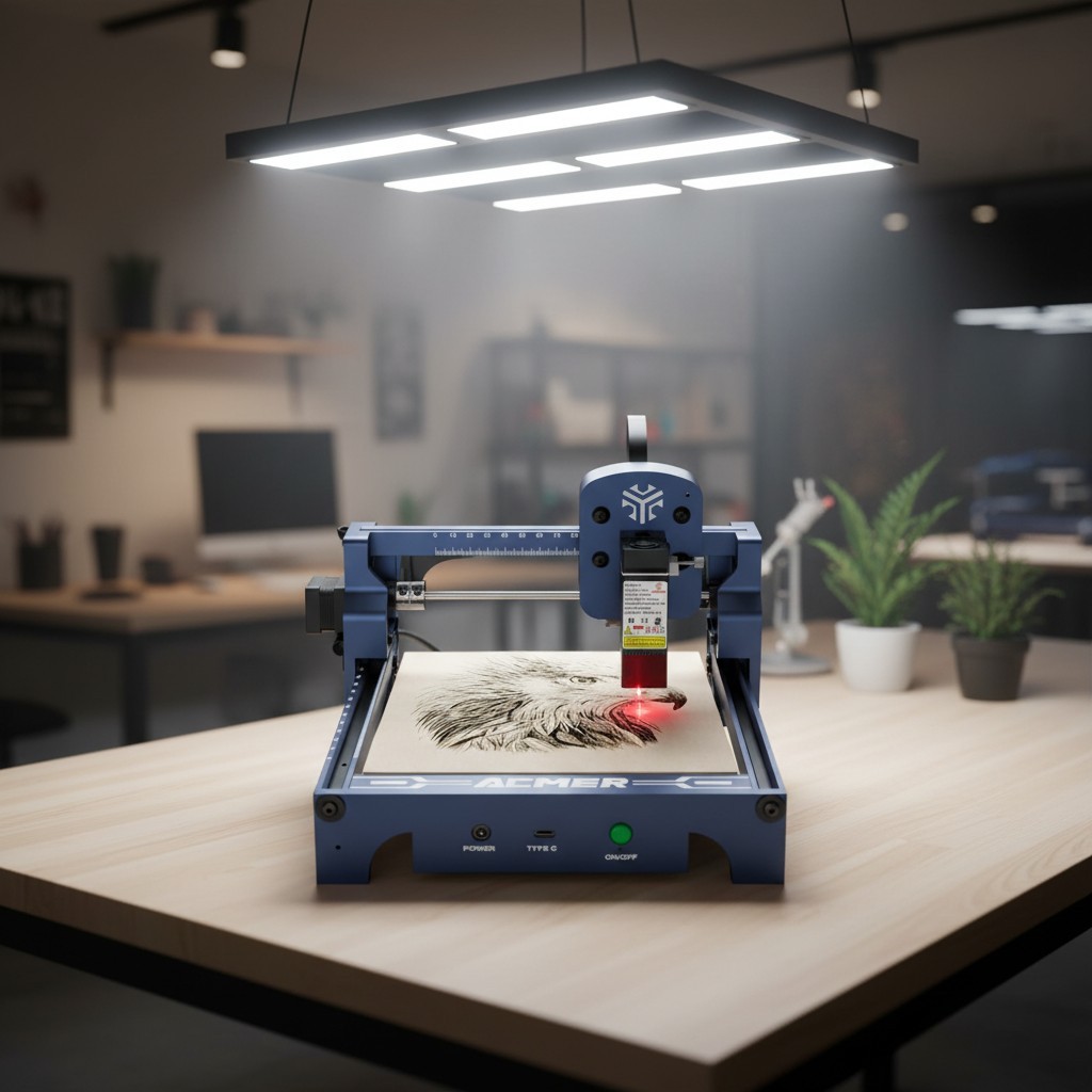 Engraver Machine with 130x130mm Area for High-Precision Cutting and Engraving